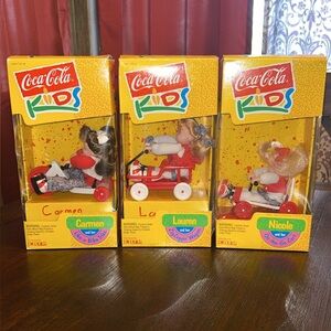 Vintage 1993 Coca Cola Kids Carmen Lauren Nicole Set Of 3 Coca Cola Memorabilia